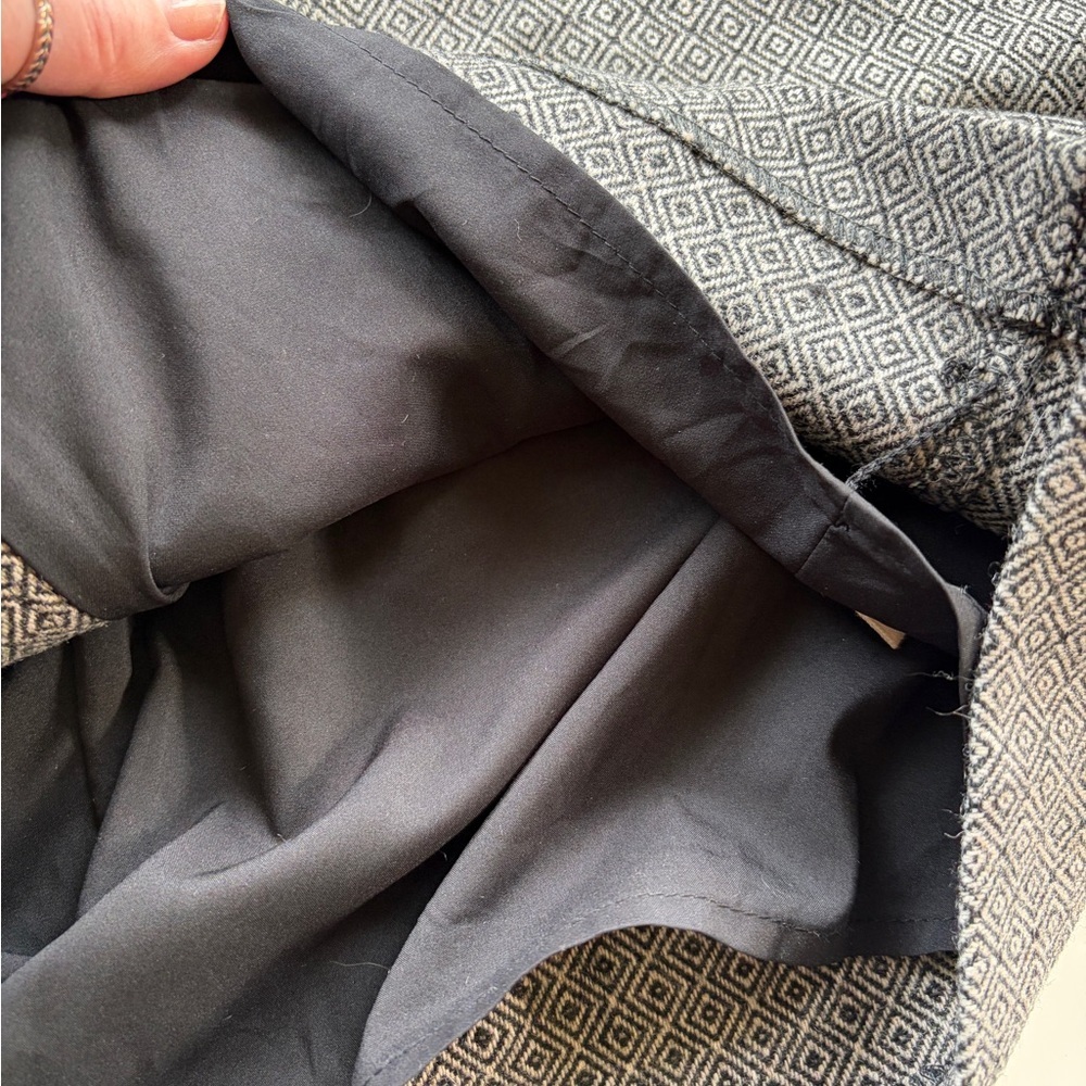 Madewell Button-Front Mini Skirt in Yarn-Dyed Geo, NWT! - Picture 11 of 15